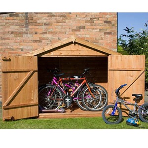 7x3 Wooden Apex Shed Shiplap Garden Sheds Double Door Felt Roof Tongue 